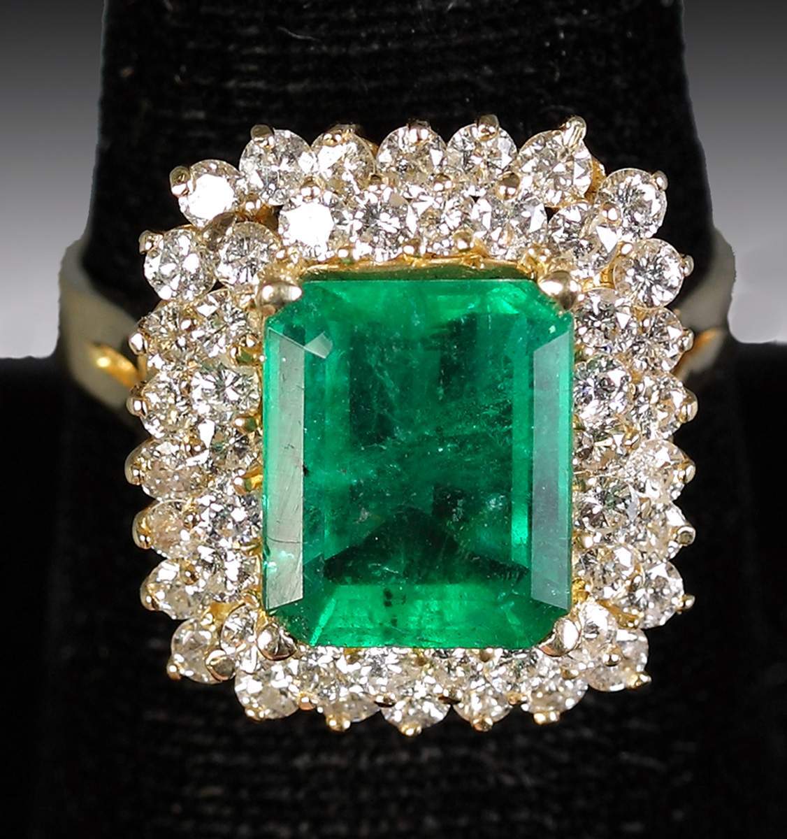 14K Gold, Emerald & Diamond Ring | Cottone Auctions