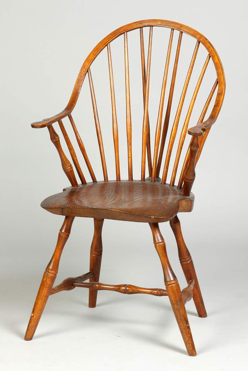 Brace Back Windsor Arm Chair | Cottone Auctions