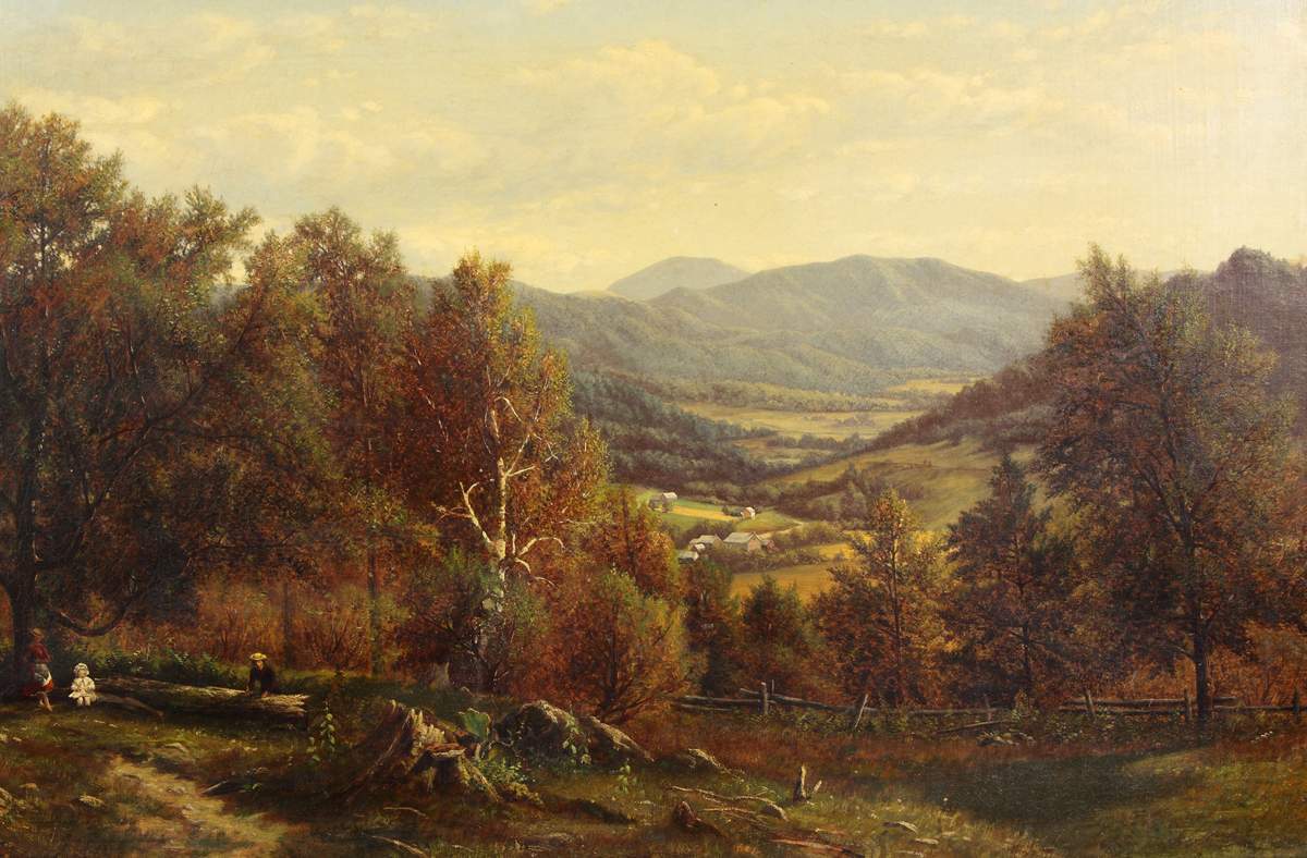 John Clinton Ogilvie (American, 18381900) Upstate NY scene Cottone