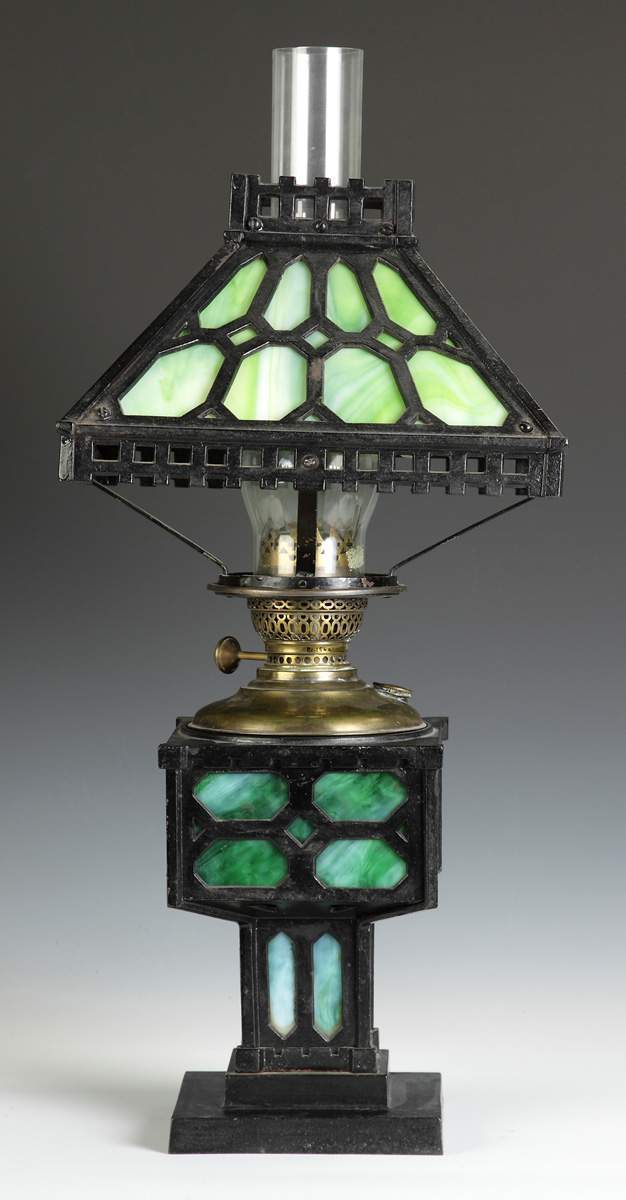 arts and crafts oil lamp