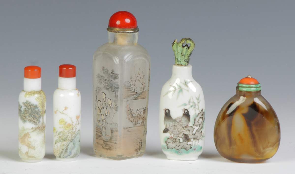 Group of Five Snuff Bottles | Cottone Auctions