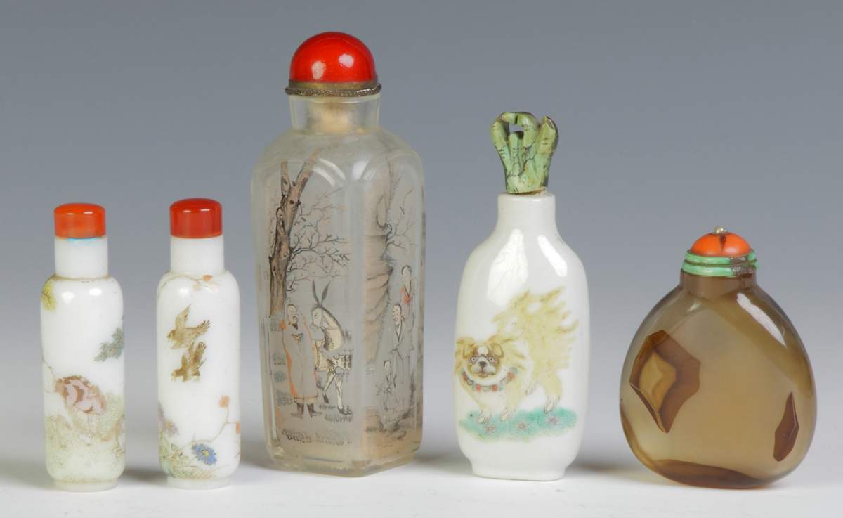 Group of Five Snuff Bottles | Cottone Auctions