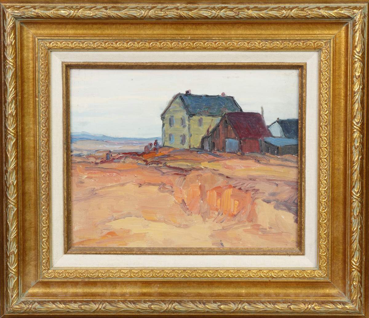 George Renouard (American, 1885-1954) House w/barn | Cottone Auctions