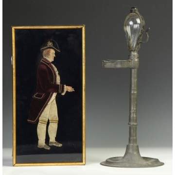 Paper & Cloth Gentleman & Oil Lamp