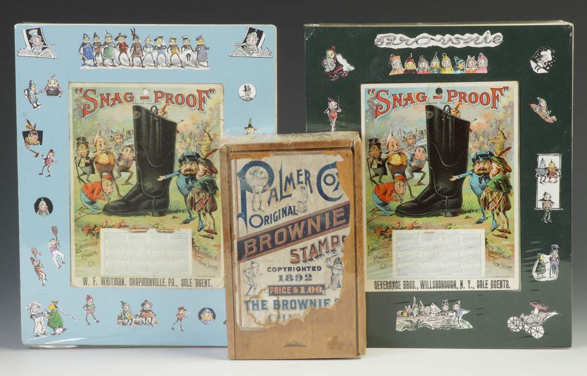 Palmer Cox Brownie Stamps Two Calendar Covers Cottone Auctions