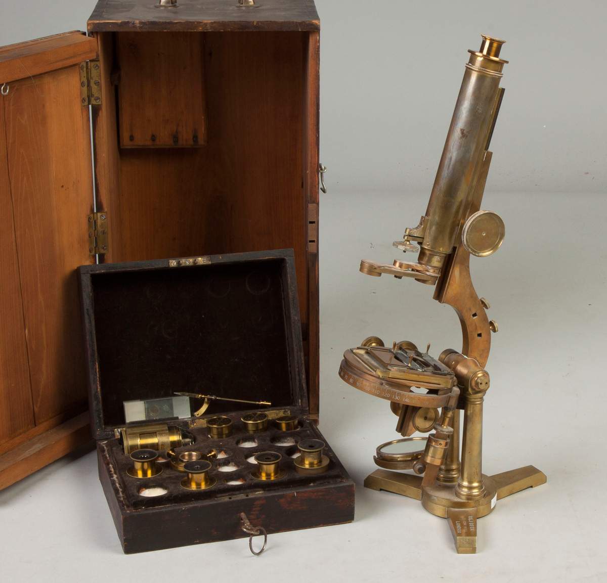 R. & J. Beck, London, Brass Microscope | Cottone Auctions