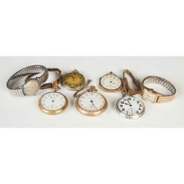 Group of Vintage Pocket Watches  & Wrist Watches