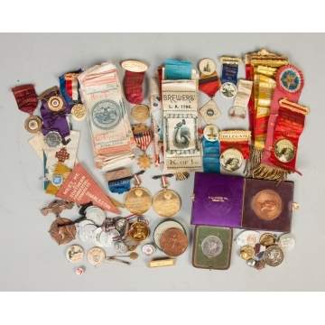 Group of Vintage Commemorative Ribbons & Medals