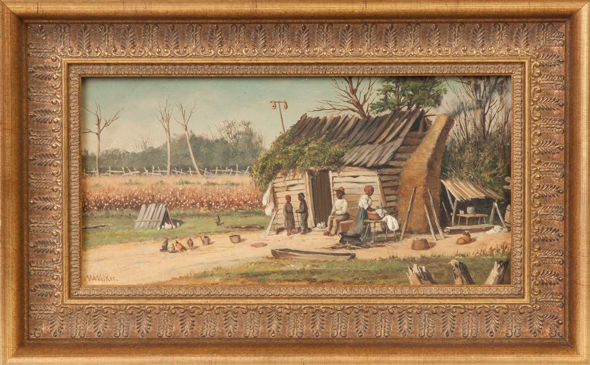 William Aiken Walker (American, 1838-1921) Cabin With Share Croppers ...