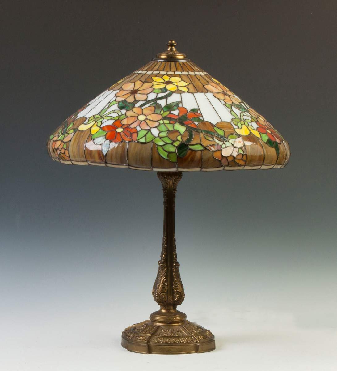 Wilkinson Floral Glass Leaded Lamp Cottone Auctions