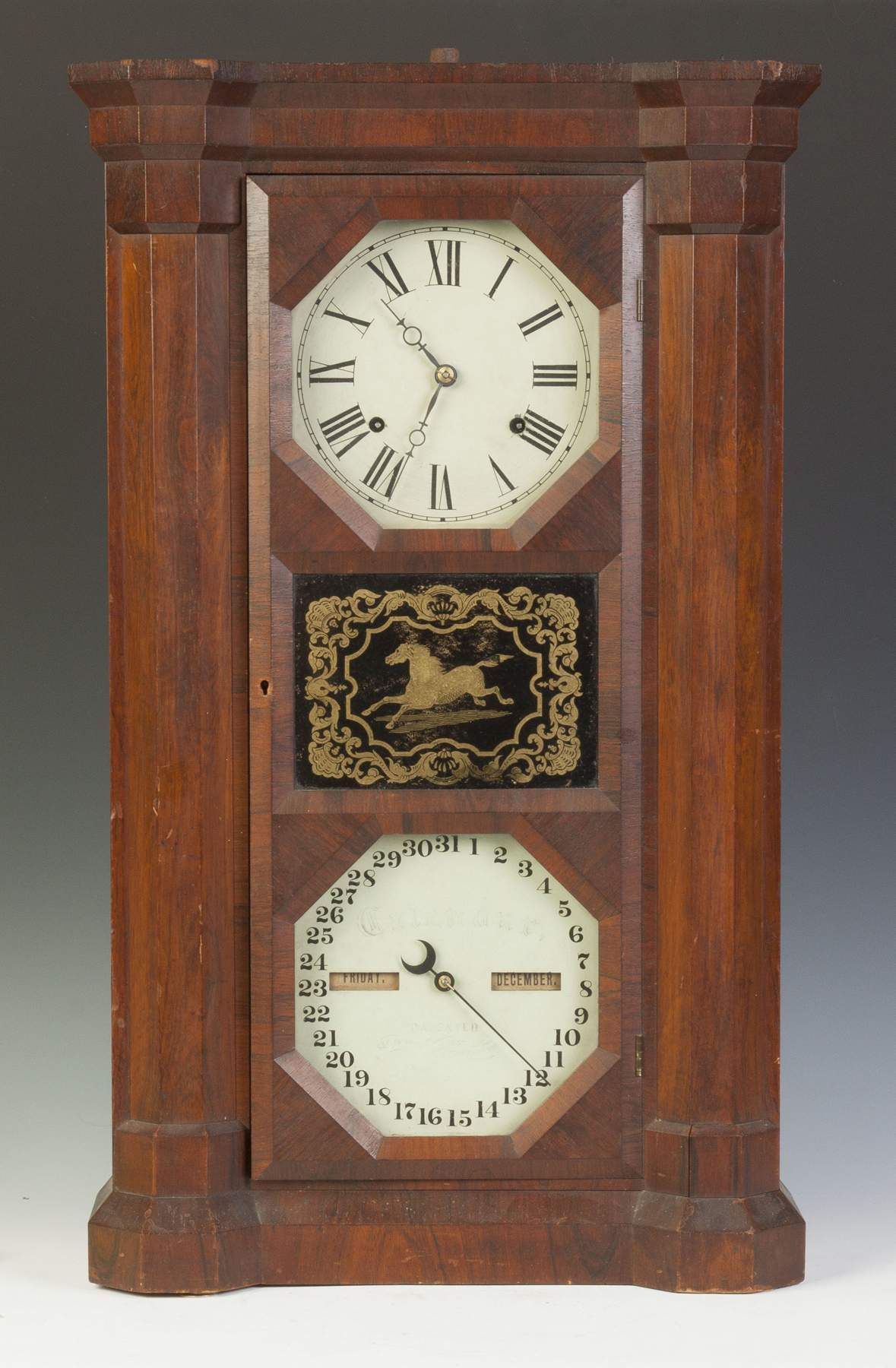 Seth Thomas Double Dial Calendar Clock Cottone Auctions