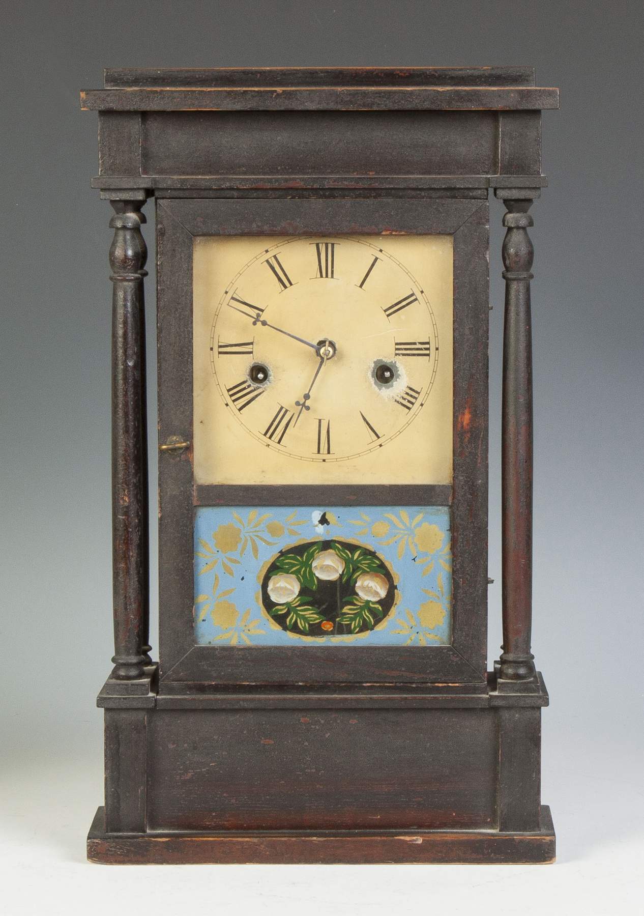 C.S. Sperry Miniature 4-Column Shelf Clock | Cottone Auctions