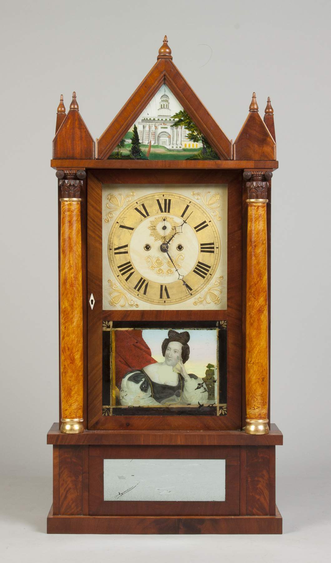 Rare Spencer & Hotchkiss Co., Salem Bridge, CT, Gothic Shelf Clock ...