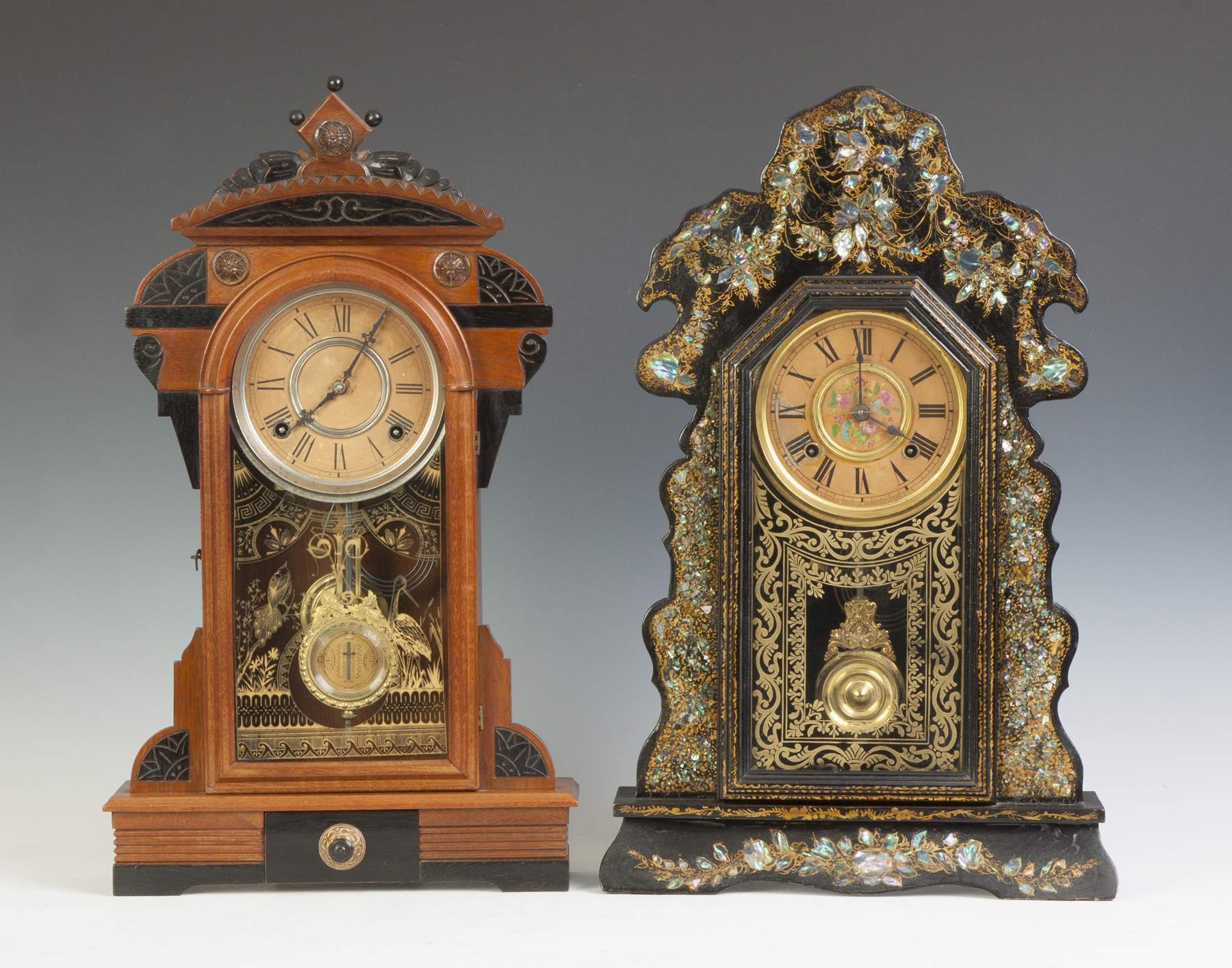 F. Kroeber & Ansonia Shelf Clocks | Cottone Auctions