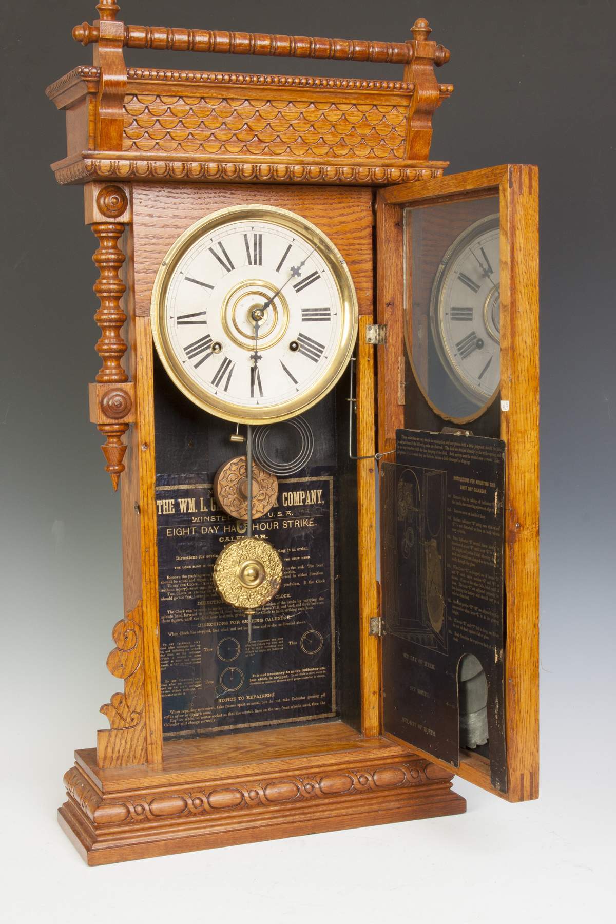 William L Gilbert Clock Co Calendar Clock Cottone Auctions