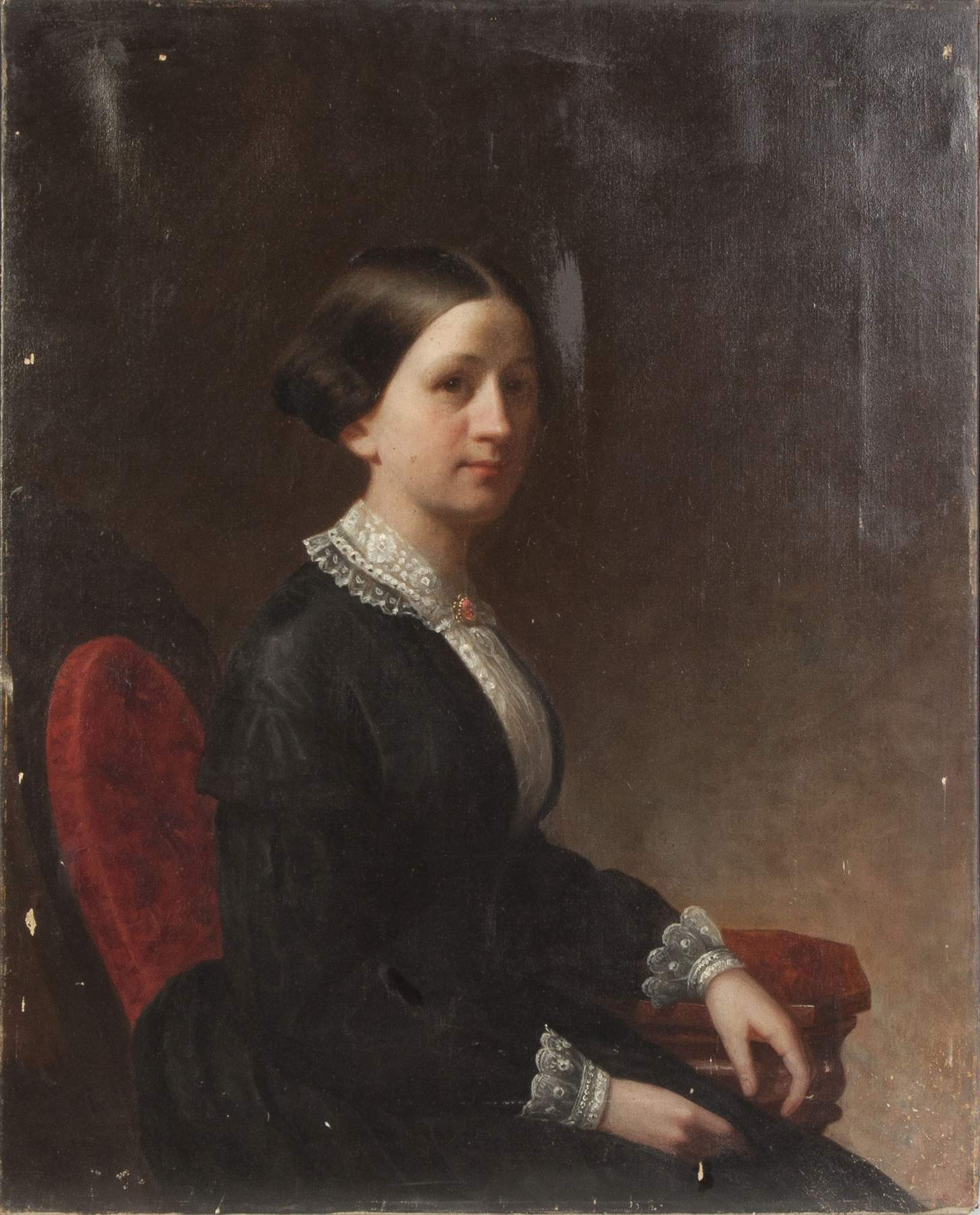 Portrait of a Young Lady in a Victorian Chair | Cottone Auctions