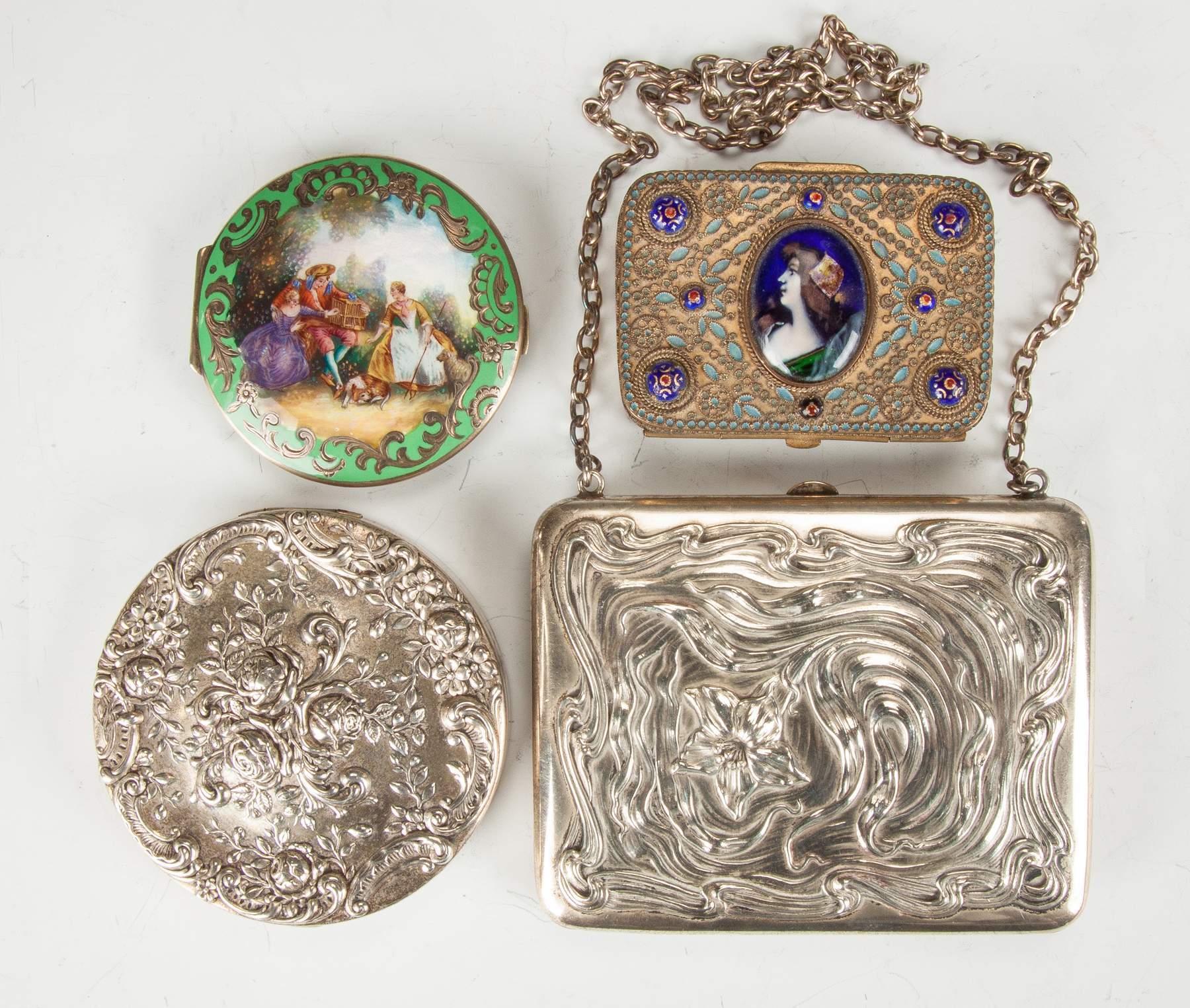 Silver & Enameled Boxes & Compacts | Cottone Auctions