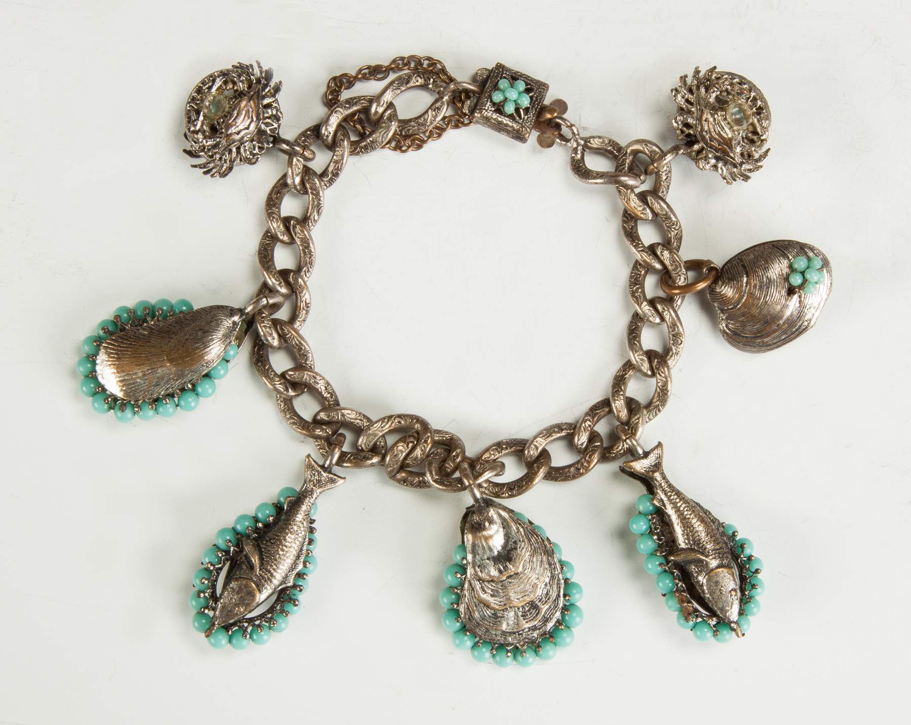 Vintage Silver & Turquoise Bracelet | Cottone Auctions