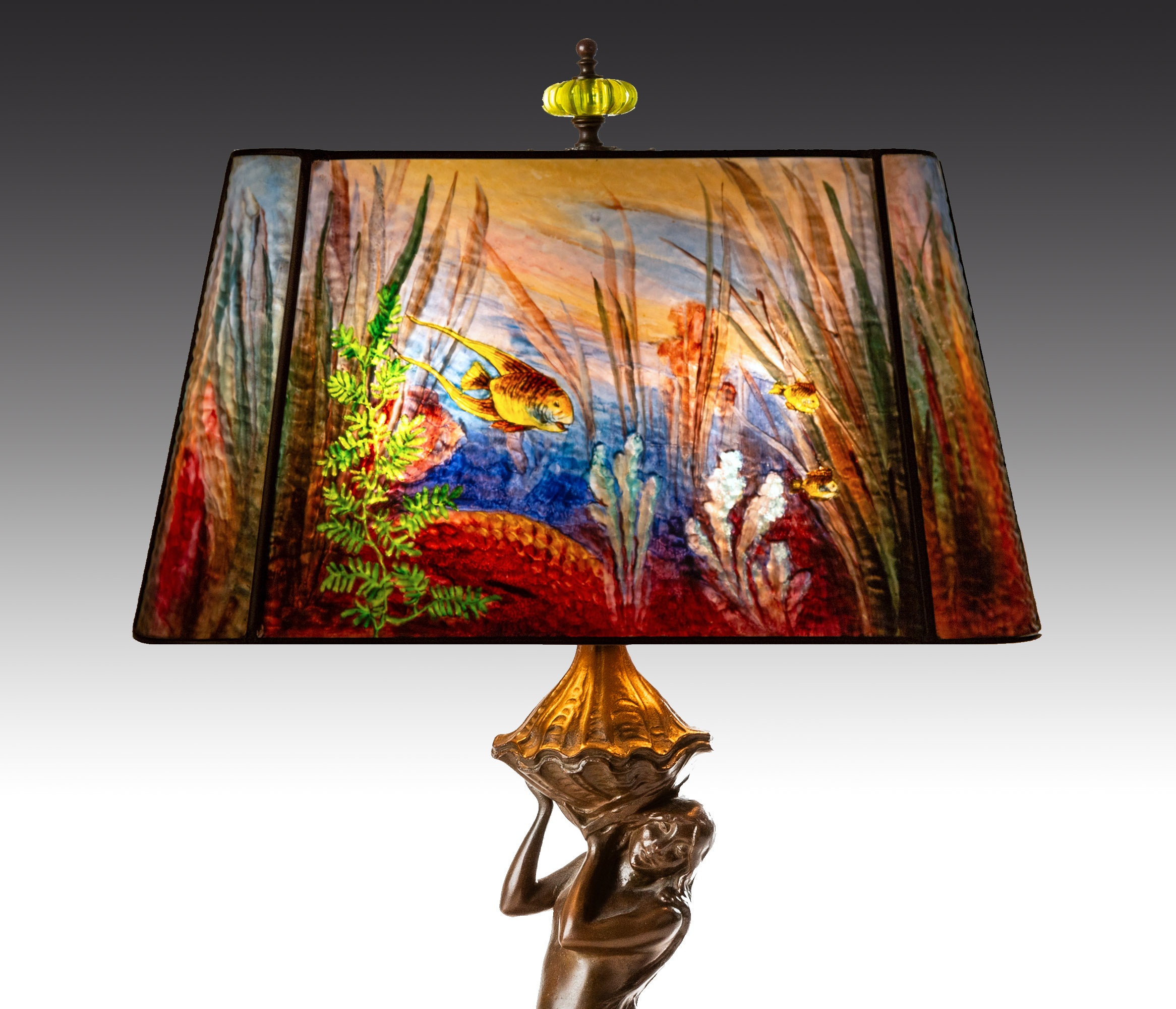 Fine & Rare Handel Aquarium Lamp 